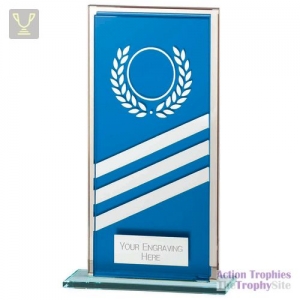 Talisman Mirror Glass Award Blue/Silver 160mm