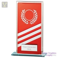 Talisman Mirror Glass Award Red/Silver 140mm
