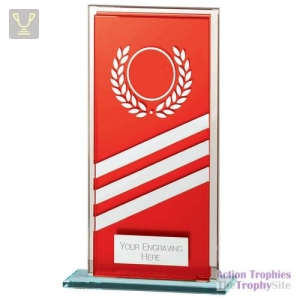 Talisman Mirror Glass Award Red/Silver 160mm