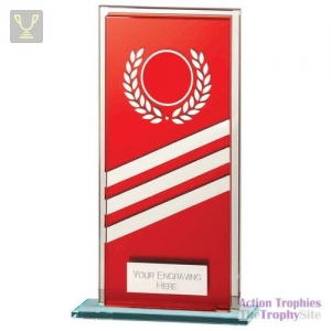 Talisman Mirror Glass Award Red/Silver 180mm