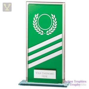Talisman Mirror Glass Award Green/Silver 160mm