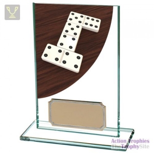 Colour Curve Dominoes Jade Glass Award 125mm