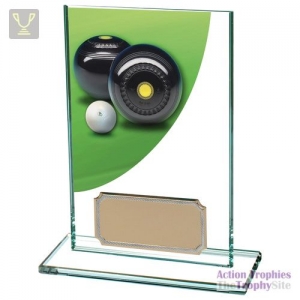 Colour Curve Lawn Bowls Jade Glass Award 125mm