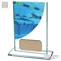 Colour Curve Swimming Jade Glass Award 125mm