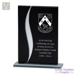 Spirit Mirror Glass Award Black & Silver 125mm