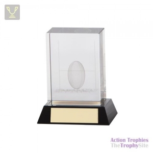 Conquest Rugby 3D Crystal Award 90mm