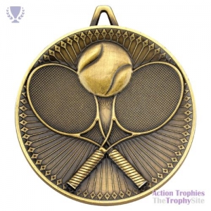 Tennis Deluxe Medal Ant Gold 2.35in
