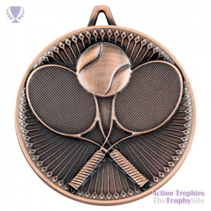 Tennis Deluxe Medal Bronze 2.35in