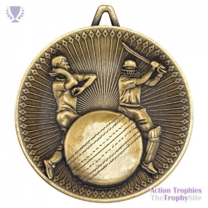 Cricket Deluxe Medal Ant Gold 2.35in