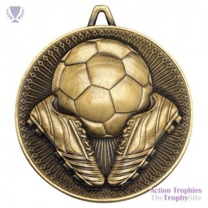 Football Deluxe Medal Ant Gold 2.35in