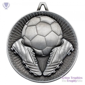 Football Deluxe Medal Ant Silver 2.35in