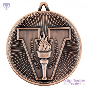 Victory Torch Deluxe Medal Bronze 2.35in