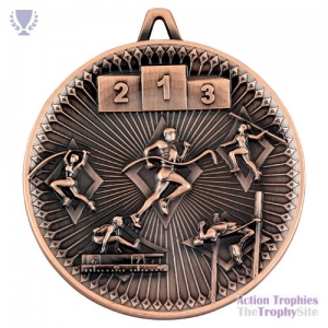 Athletics Deluxe Medal Bronze 2.35in