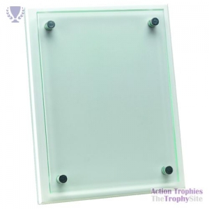 White Plaque 6mm Glass Front 9x12in