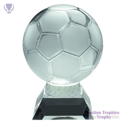 Large Clear Glass Football 6.5in