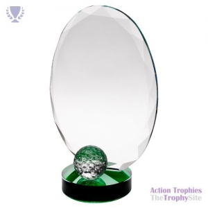 Clear Glass Oval & Golf Ball 8.25in