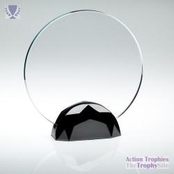 Clear Glass Round Plaque 6.5in