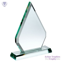 Jade Glass Chunky Diamond Plaque (19mm Thick) 9in