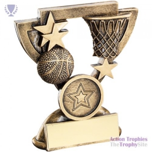 Brz/Gold Basketball Mini Cup 4.25in