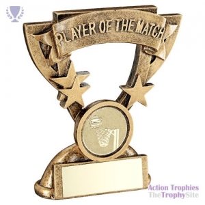 Brz/Gold Player Of The Match Mini Cup Netball insert 3.75in