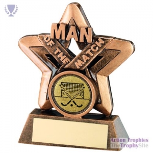 Brz/Gold Man Of The Match Mini Star Hockey insert 3.75in