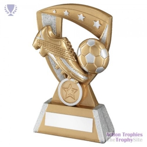 Gold/Silver Football & Boot on 4 Star Shield 6in