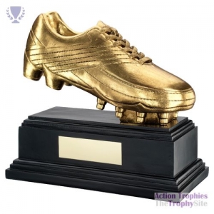 Ant Gold Premium Football Boot on Black Base 10x11in