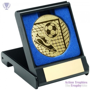 Black Plastic Box Football insert Trophy Gold 3.5in