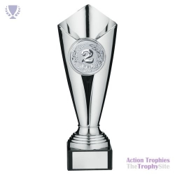 Plastic Tulip Trophy Cup (2in Centre) Silver 9.25in