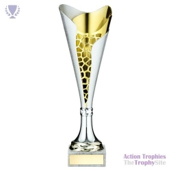 Silver/Gold Plastic Stippled Trophy Cup 13in