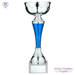 Silver/Blue Snakeskin Trophy Cup 7.5in