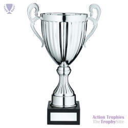 Silver Conical Trophy Cup with Handles 13.75in