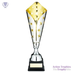Silver/Gold Metal Star Trophy Cup 17.5in