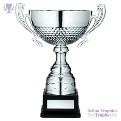 Silver Half Bowl Trophy Cup 8.75in