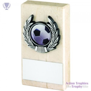 Cream Marble and Silver Trim Trophy 4in