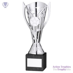 Silver Plastic 'Flash' Cup 10in