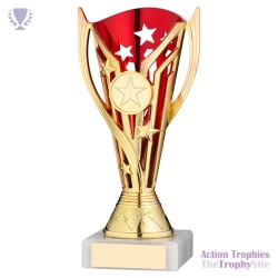 Gold/Red Plastic 'Flash' Cup 7in