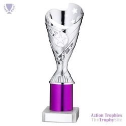 Silver/Purple Plastic 'Sabre' Cup 10in