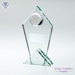 Jade Glass Pointed Plaque with Dartboard 8.5in