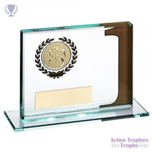 Jade Glass Plaque Multi Athletics insert Gold 1st 3.25x4in