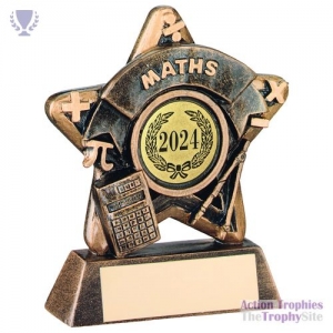 Brz/Gold Mini Star 'Maths' 3.75in