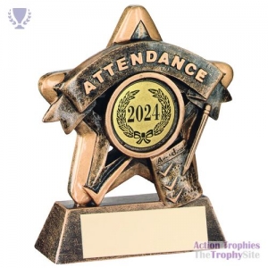 Brz/Gold Mini Star 'Attendance' 3.75in