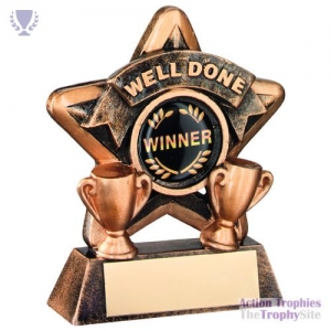 Brz/Gold Mini Star 'Well Done' 3.75in