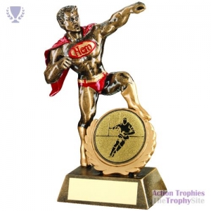 Brz/Gold/Red Resin Generic 'Hero' Award Rugby insert 7.25in
