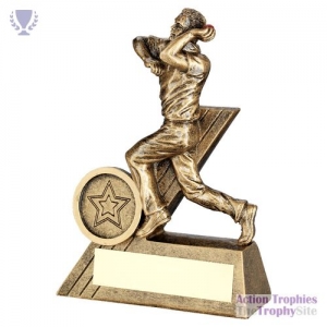 Brz/Gold Mini Male Cricket Bowler Fig 4in
