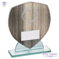 Wood Effect Glass Shield & Mirror 5.5in