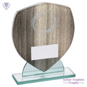 Wood Effect Glass Shield & Mirror 6in