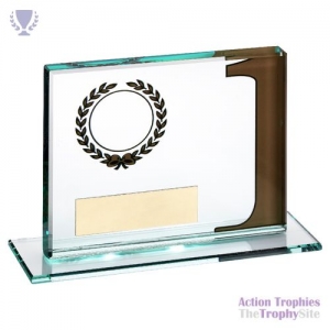 Jade Glass Plaque Number Gold 1st 3.25x4in