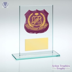 Jade Glass Plaque with bespoke motif 3.25in