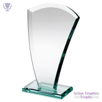 Jade Glass 10mm Curved V Plaque 7.25in